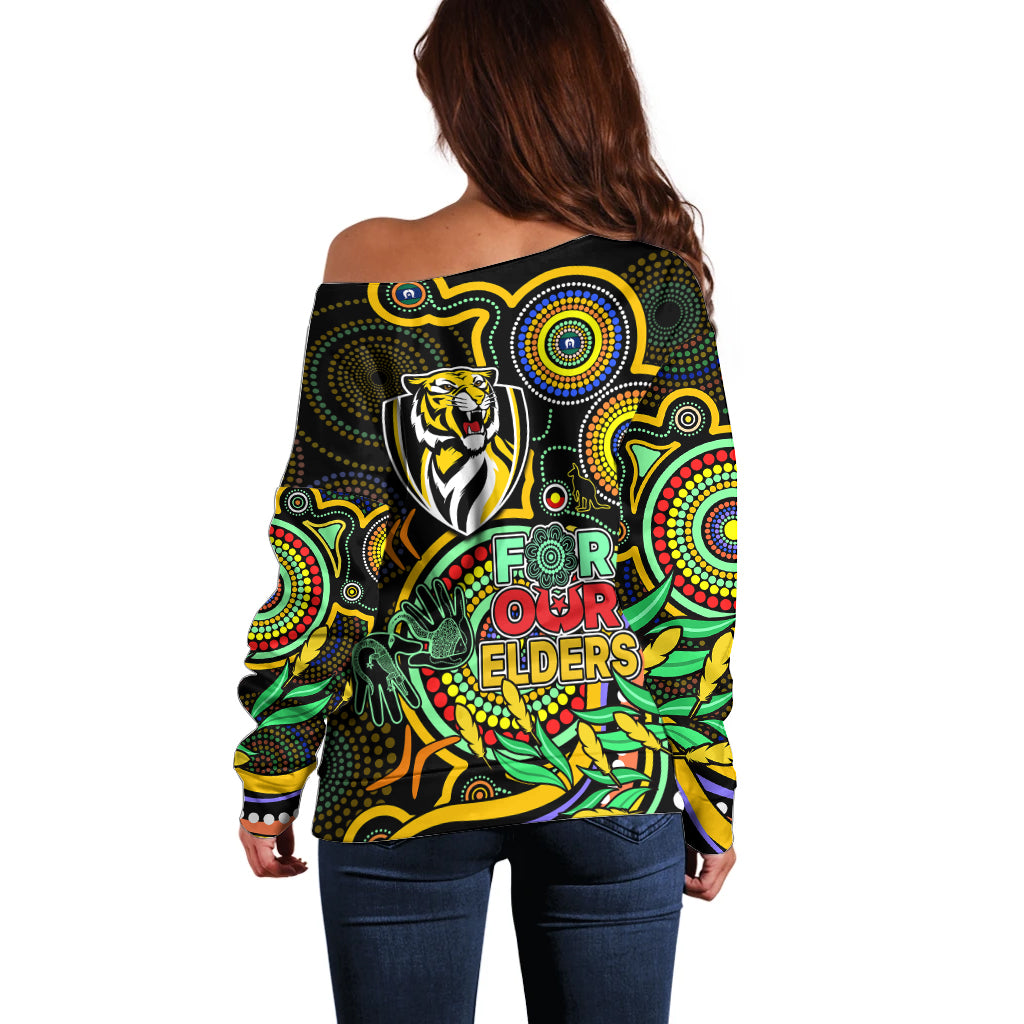 richmond-football-aboriginal-art-off-shoulder-sweater-naidoc-indigenous-tribal