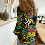 Richmond Football Aboriginal Art Women Casual Shirt NAIDOC Indigenous Tribal LT9