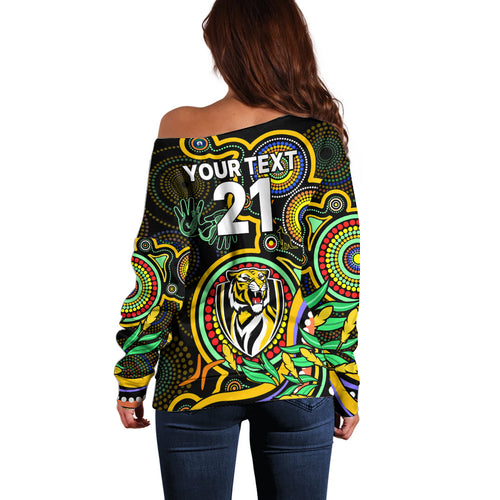custom-richmond-football-aboriginal-art-off-shoulder-sweater-naidoc-indigenous-tribal