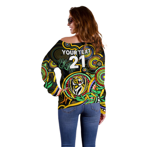 custom-richmond-football-aboriginal-art-off-shoulder-sweater-naidoc-indigenous-tribal