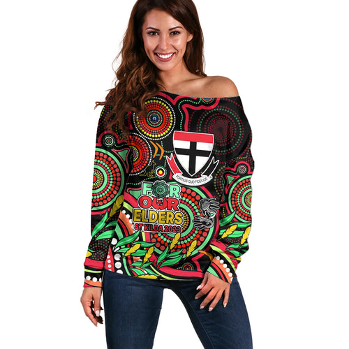 st-kilda-football-aboriginal-art-off-shoulder-sweater-naidoc-indigenous-tribal
