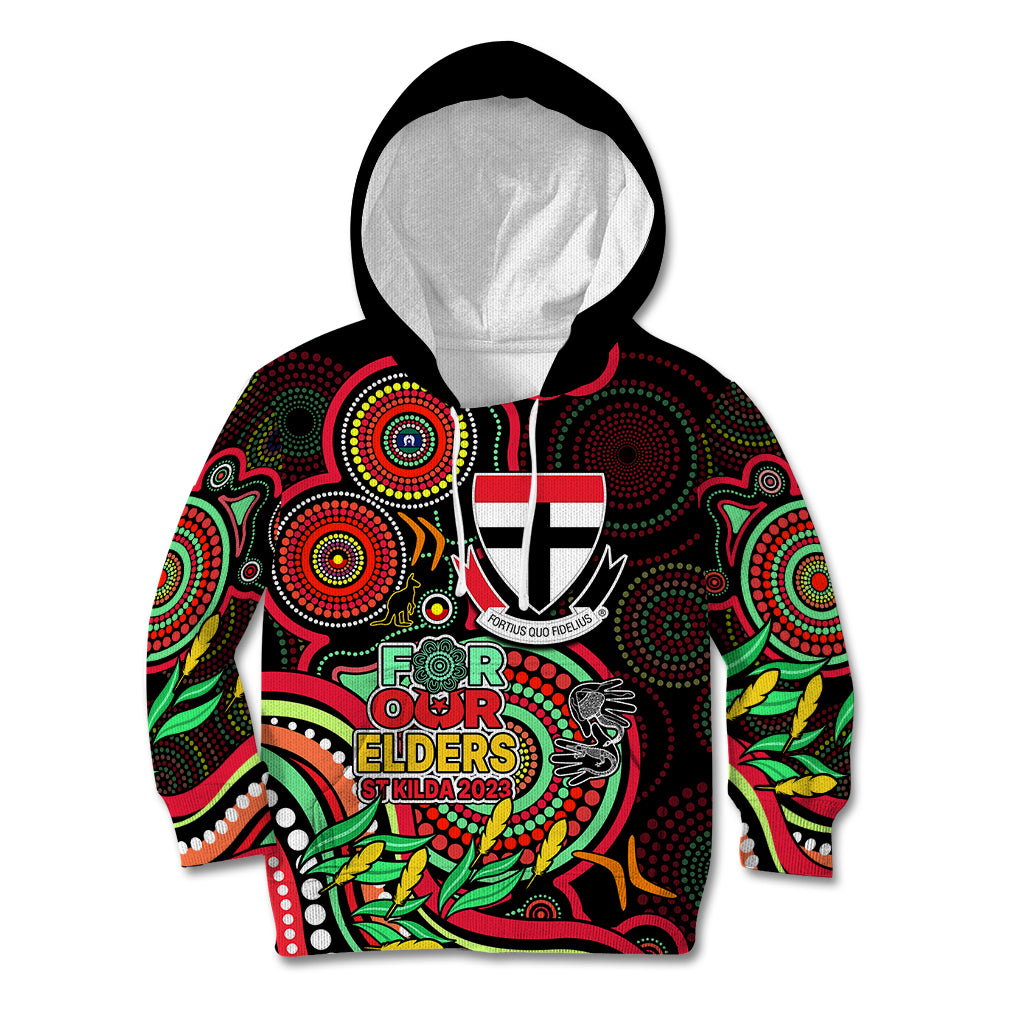 custom-st-kilda-football-aboriginal-art-kid-hoodie-naidoc-indigenous-tribal