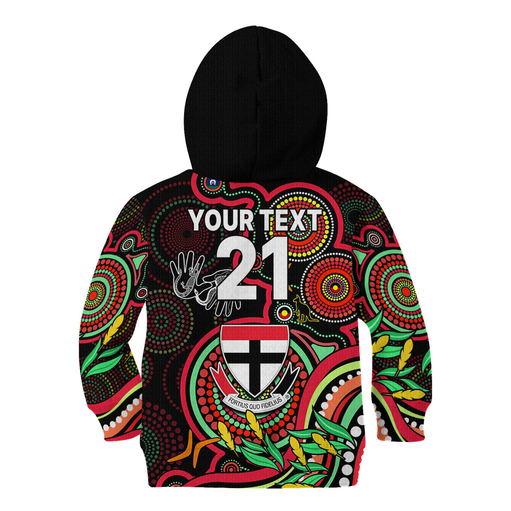 custom-st-kilda-football-aboriginal-art-kid-hoodie-naidoc-indigenous-tribal