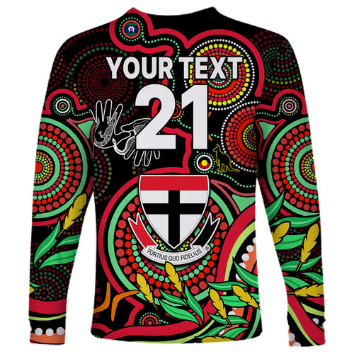 custom-st-kilda-football-aboriginal-art-long-sleeve-shirt-naidoc-indigenous-tribal