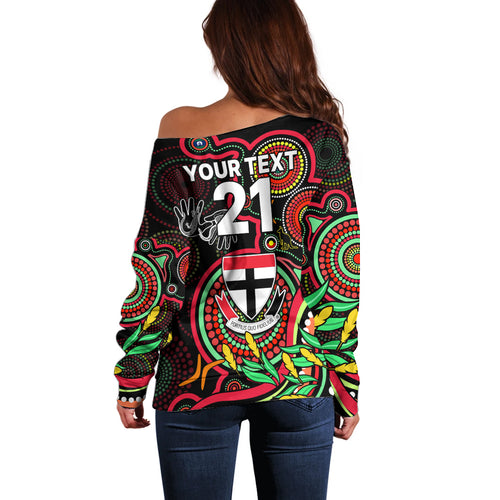custom-st-kilda-football-aboriginal-art-off-shoulder-sweater-naidoc-indigenous-tribal