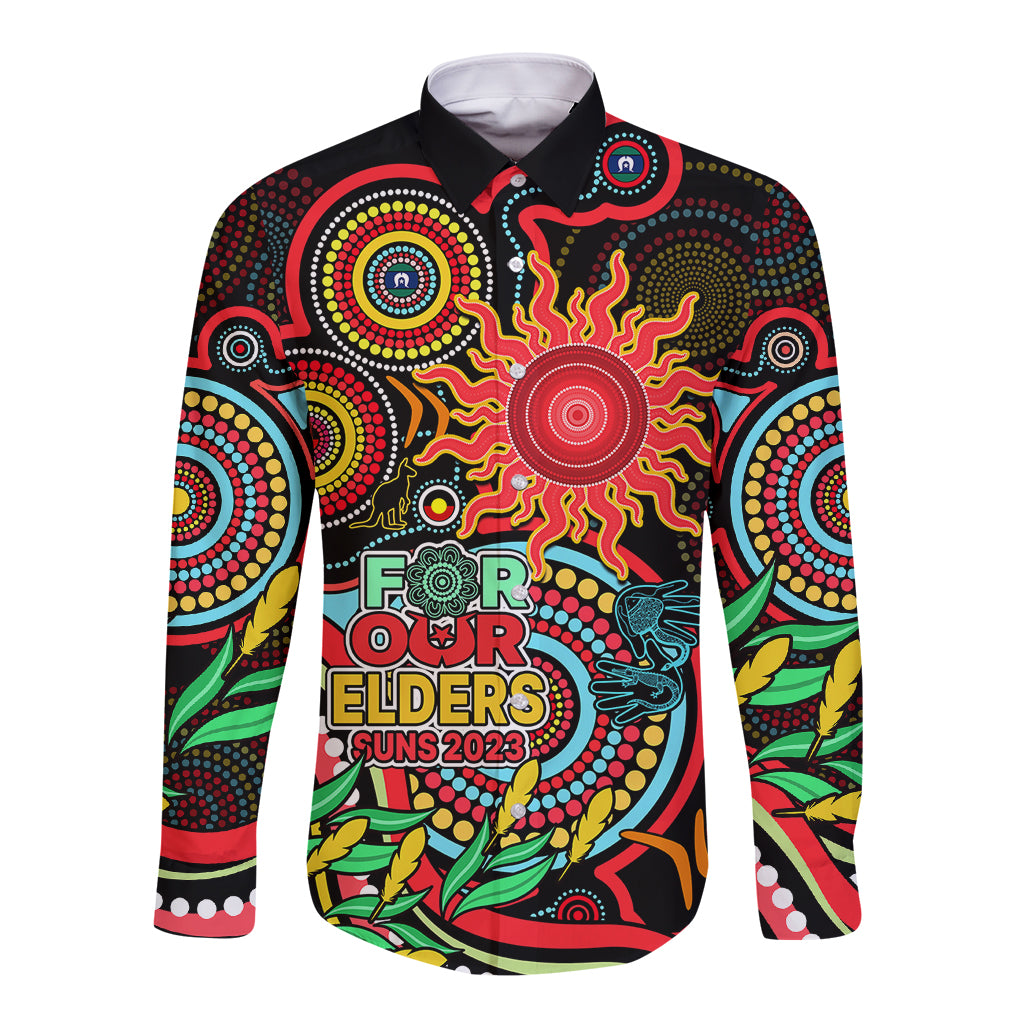 suns-football-aboriginal-art-long-sleeve-button-shirt-naidoc-indigenous-tribal