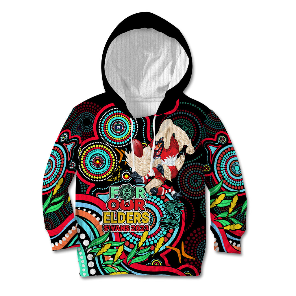 swans-football-aboriginal-art-kid-hoodie-naidoc-indigenous-tribal