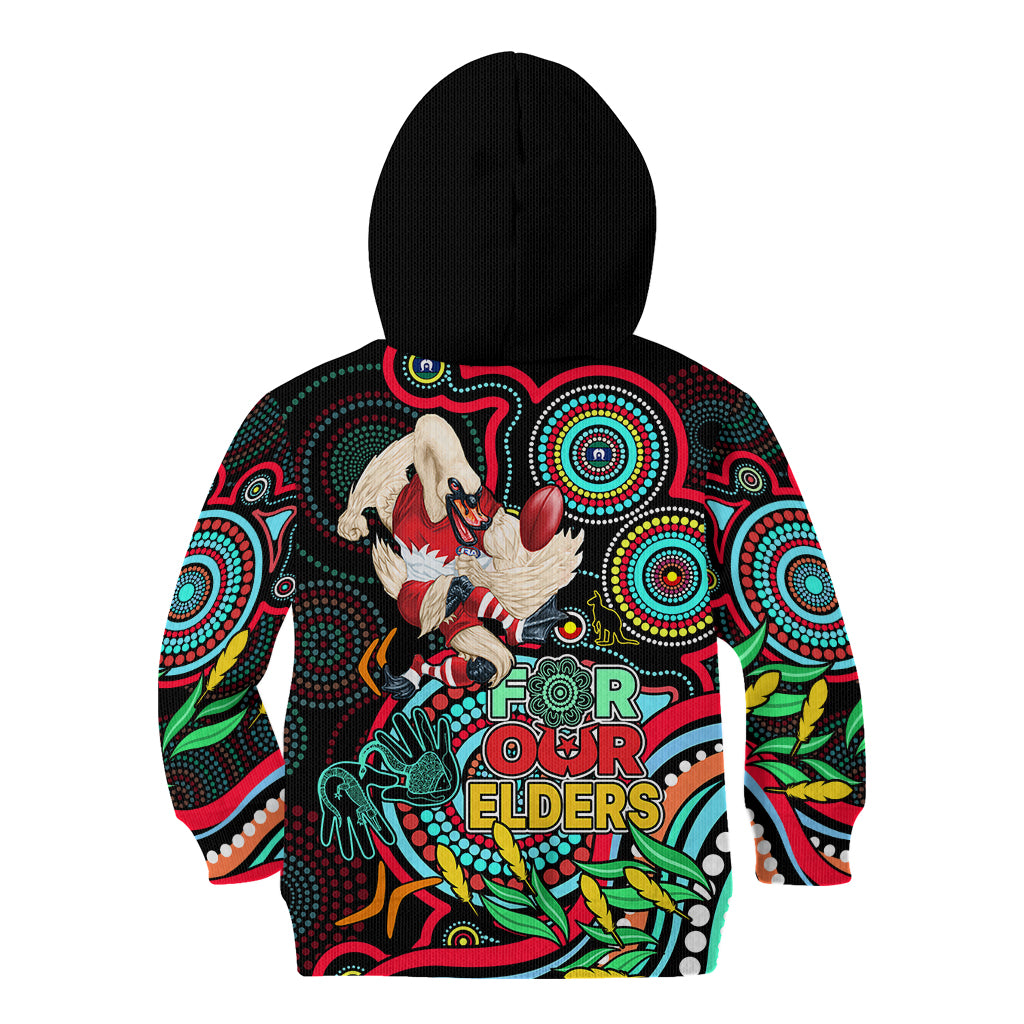 swans-football-aboriginal-art-kid-hoodie-naidoc-indigenous-tribal