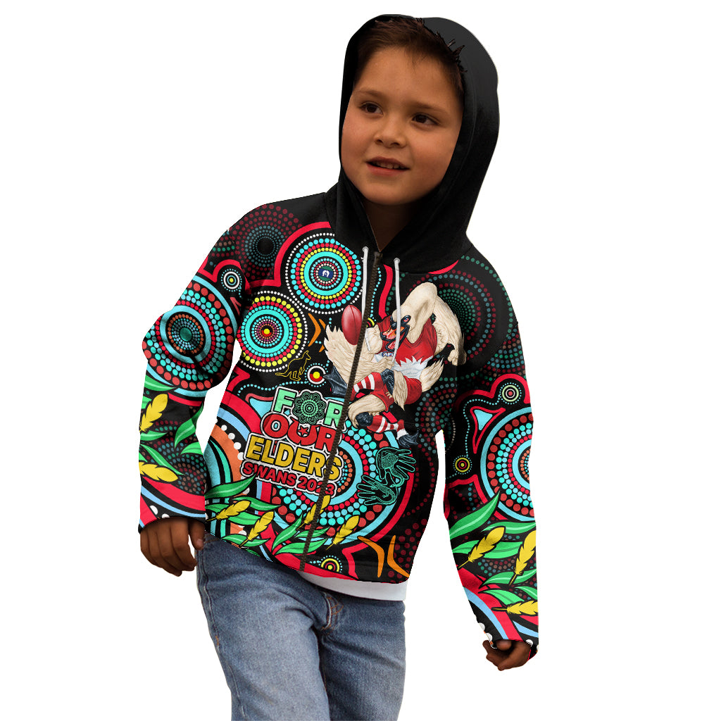 swans-football-aboriginal-art-kid-hoodie-naidoc-indigenous-tribal