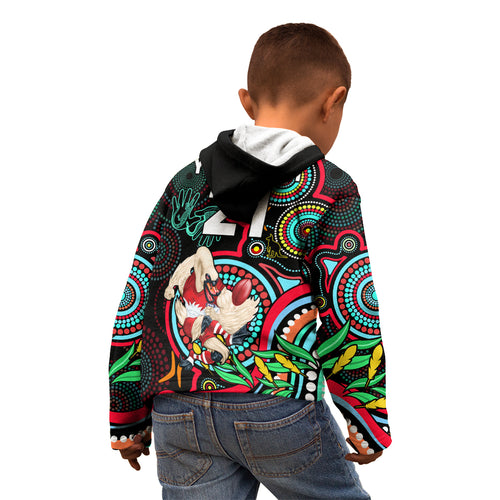 custom-swans-football-aboriginal-art-kid-hoodie-naidoc-indigenous-tribal