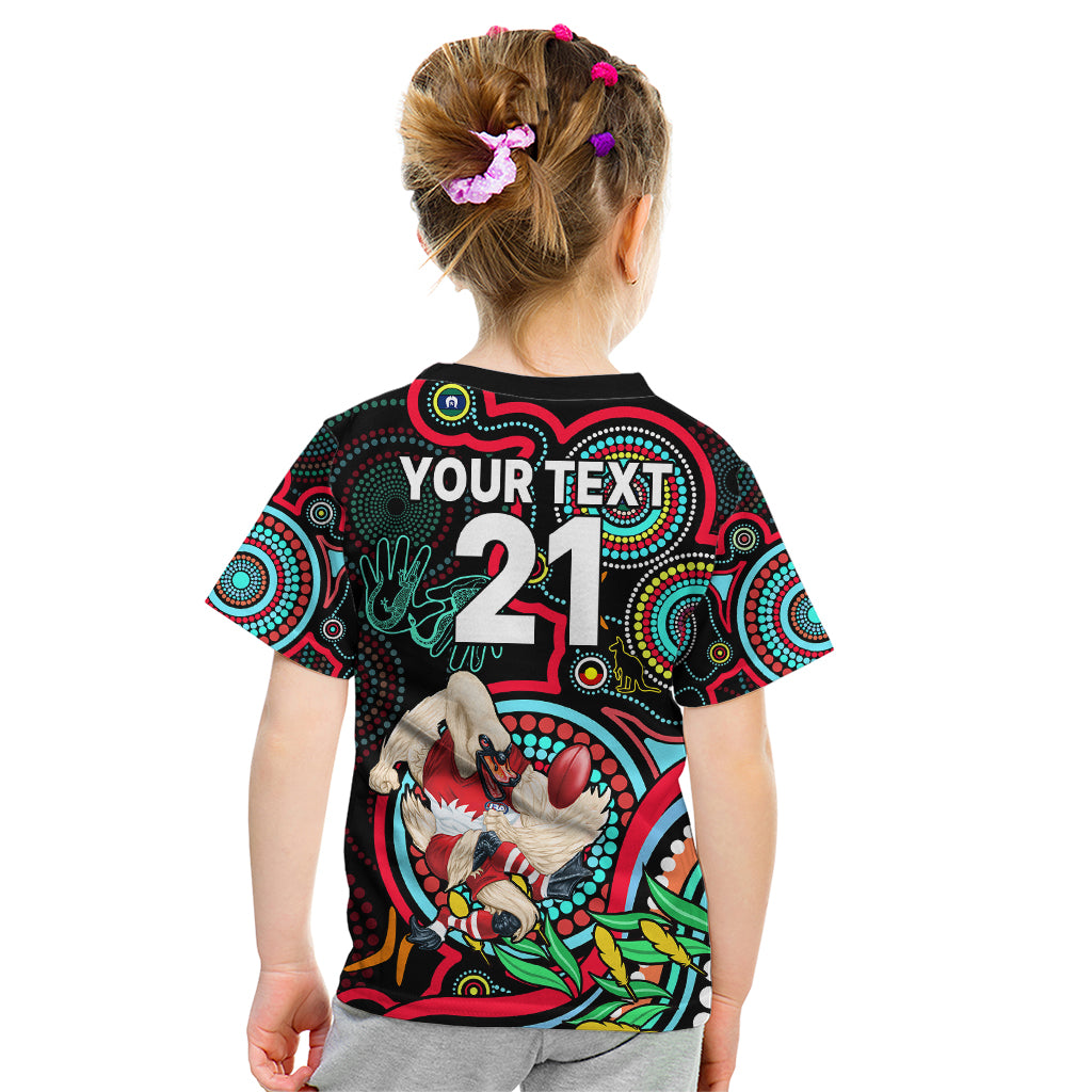 custom-swans-football-aboriginal-art-kid-t-shirt-naidoc-indigenous-tribal