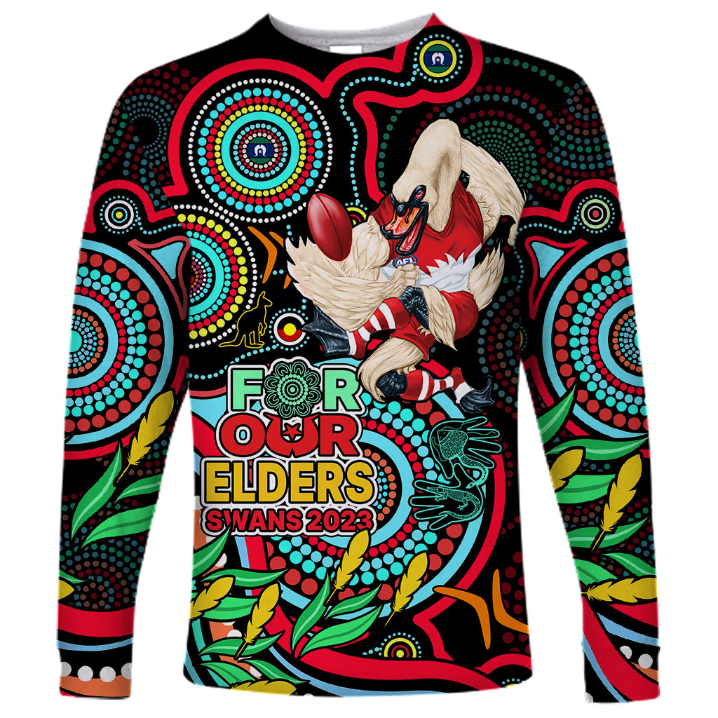 custom-swans-football-aboriginal-art-long-sleeve-shirt-naidoc-indigenous-tribal