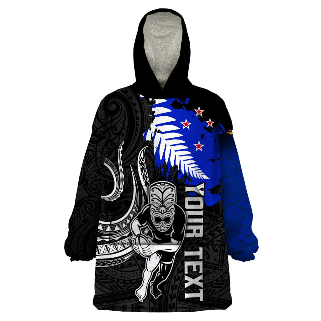 personalised-aotearoa-rugby-wearable-blanket-hoodie-all-black-maori-fern