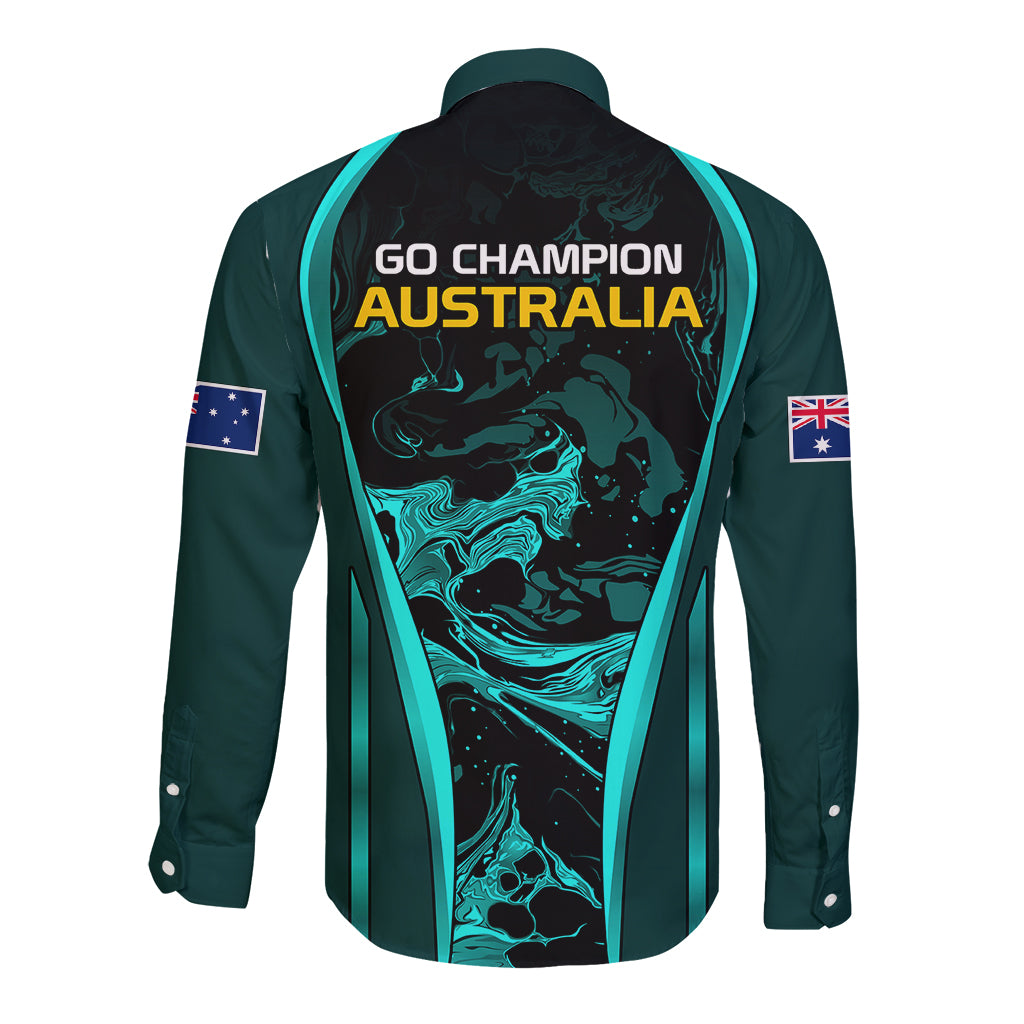 matildas-australia-soccer-long-sleeve-button-shirt-liquid-marble-texture-vibe