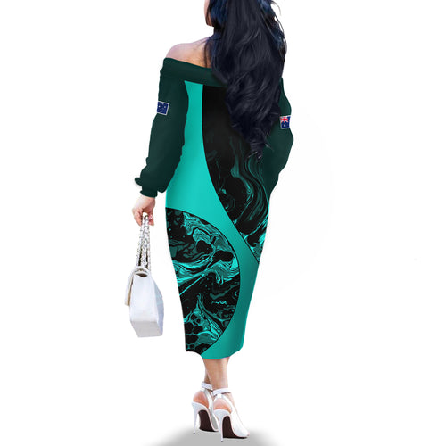 matildas-australia-soccer-off-the-shoulder-long-sleeve-dress-liquid-marble-texture-vibe