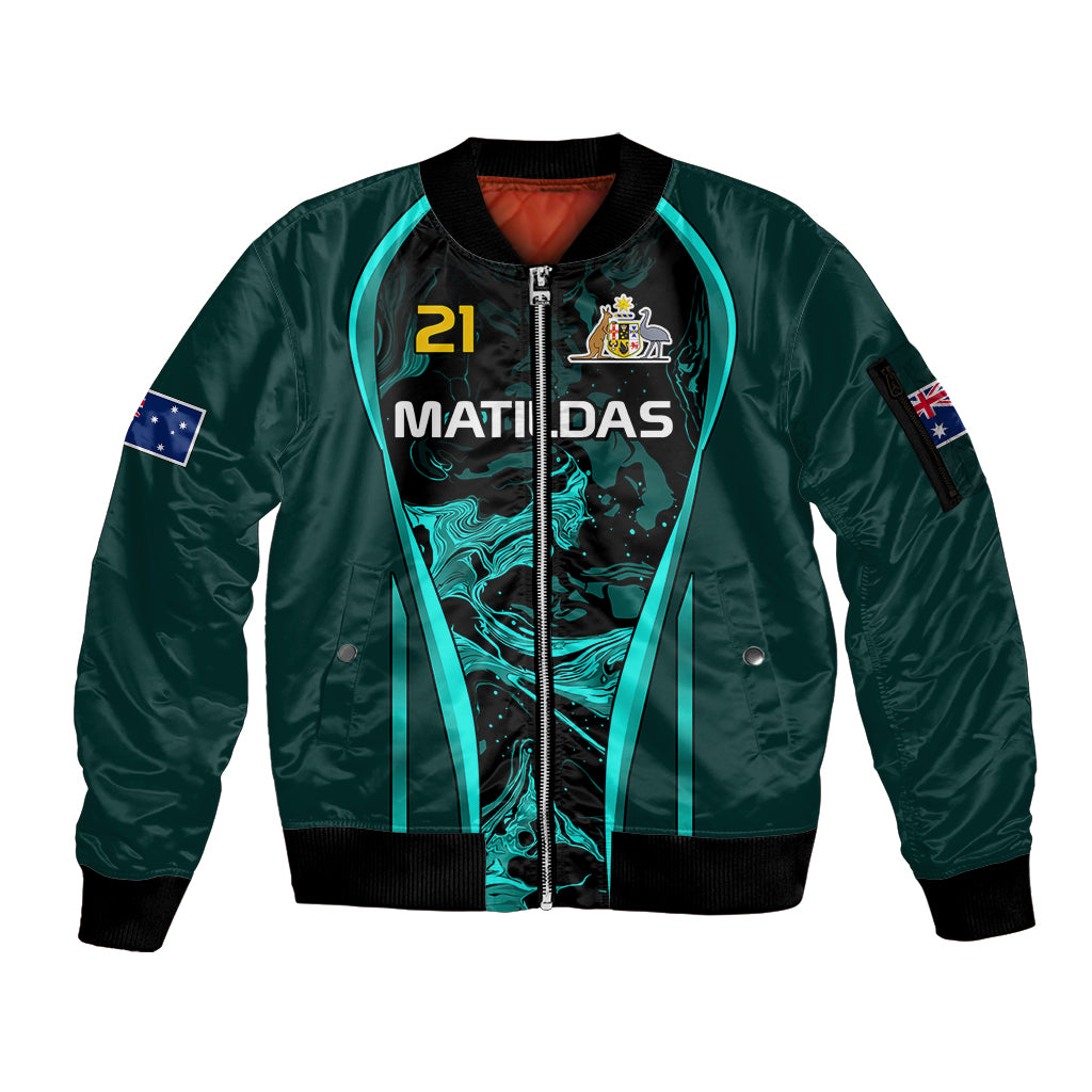 custom-matildas-australia-soccer-sleeve-zip-bomber-jacket-liquid-marble-texture-vibe
