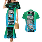 nrl-combine-rabbitohs-and-shark-couples-matching-mermaid-dress-and-hawaiian-shirt-sporty-style