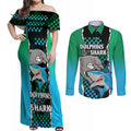 nrl-combine-rabbitohs-and-shark-couples-matching-off-shoulder-maxi-dress-and-long-sleeve-button-shirts-sporty-style