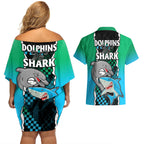 nrl-combine-rabbitohs-and-shark-couples-matching-off-shoulder-short-dress-and-hawaiian-shirt-sporty-style