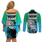nrl-combine-rabbitohs-and-shark-couples-matching-off-shoulder-short-dress-and-long-sleeve-button-shirts-sporty-style