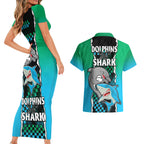 nrl-combine-rabbitohs-and-shark-couples-matching-short-sleeve-bodycon-dress-and-hawaiian-shirt-sporty-style