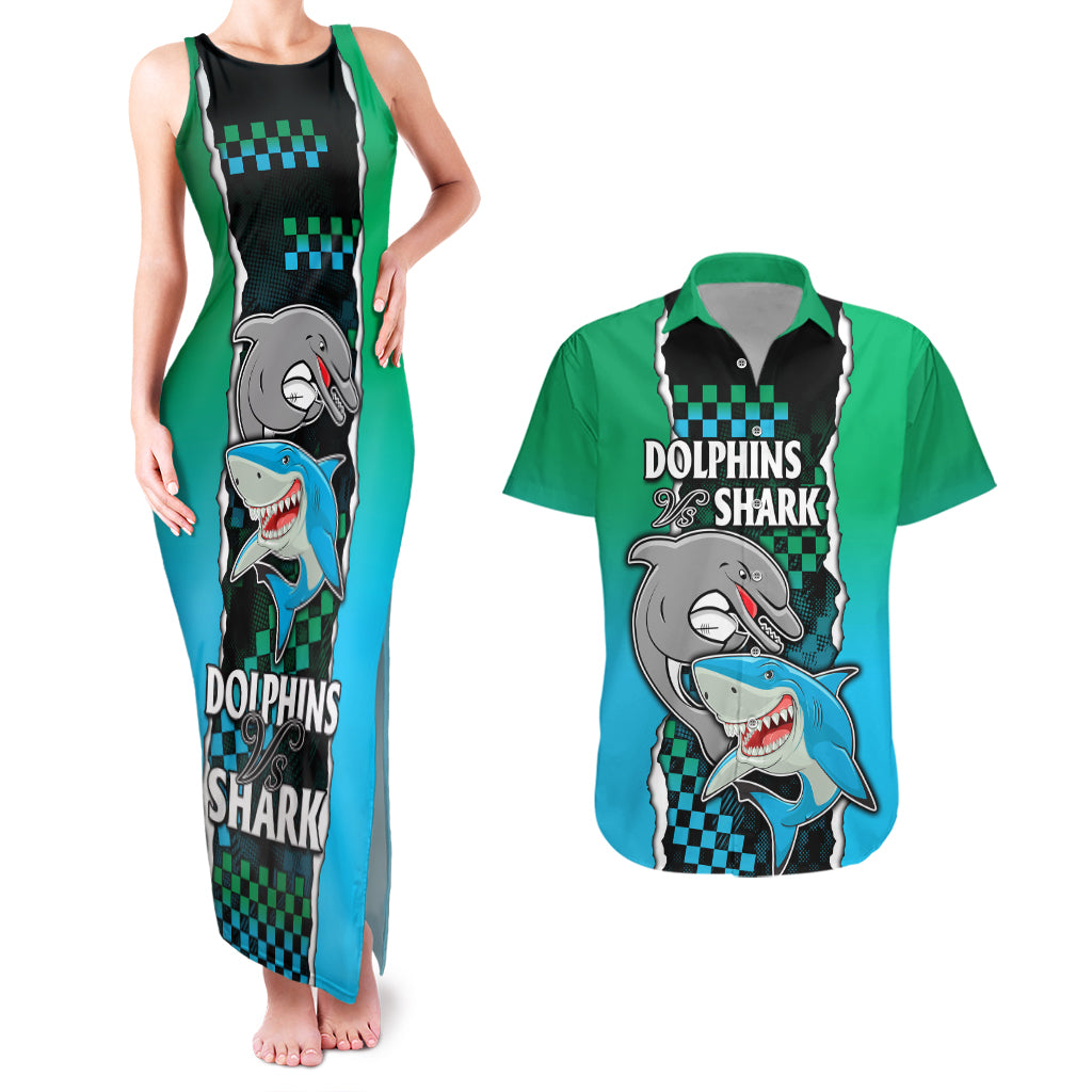 nrl-combine-rabbitohs-and-shark-couples-matching-tank-maxi-dress-and-hawaiian-shirt-sporty-style