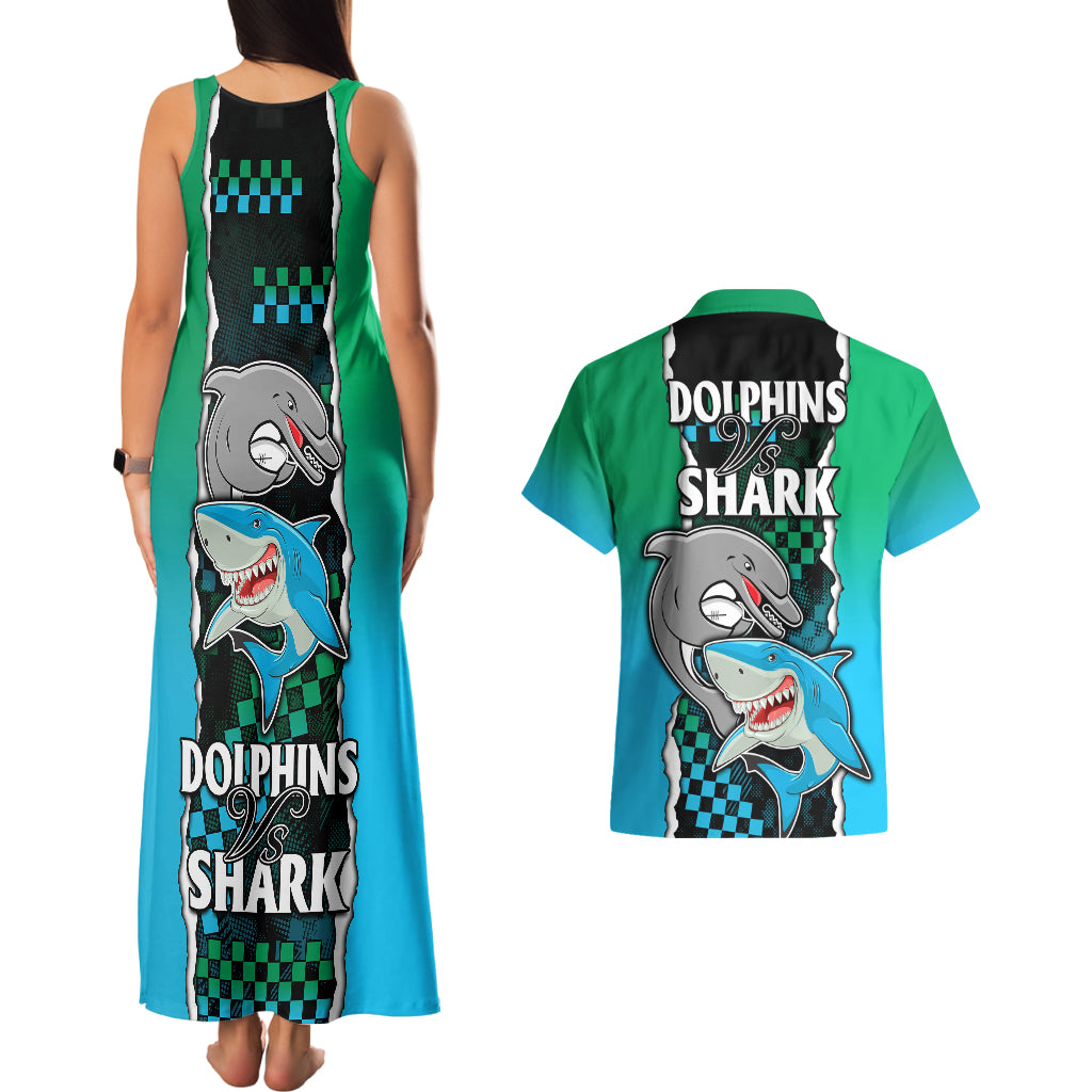 nrl-combine-rabbitohs-and-shark-couples-matching-tank-maxi-dress-and-hawaiian-shirt-sporty-style