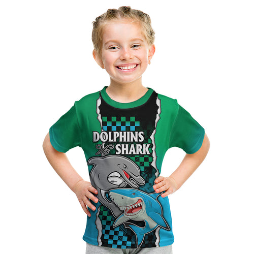 nrl-combine-rabbitohs-and-shark-kid-t-shirt-sporty-style