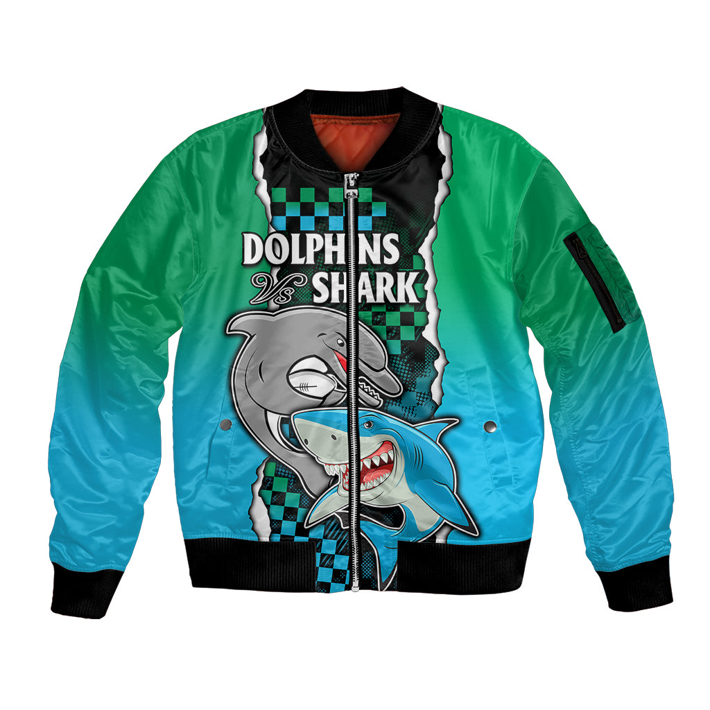 nrl-combine-rabbitohs-and-shark-sleeve-zip-bomber-jacket-sporty-style