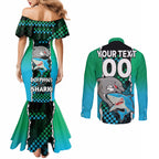 custom-nrl-combine-rabbitohs-and-shark-couples-matching-mermaid-dress-and-long-sleeve-button-shirts-sporty-style