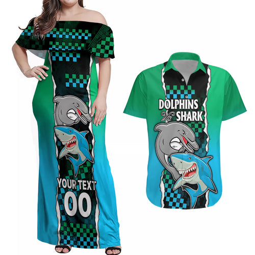 custom-nrl-combine-rabbitohs-and-shark-couples-matching-off-shoulder-maxi-dress-and-hawaiian-shirt-sporty-style