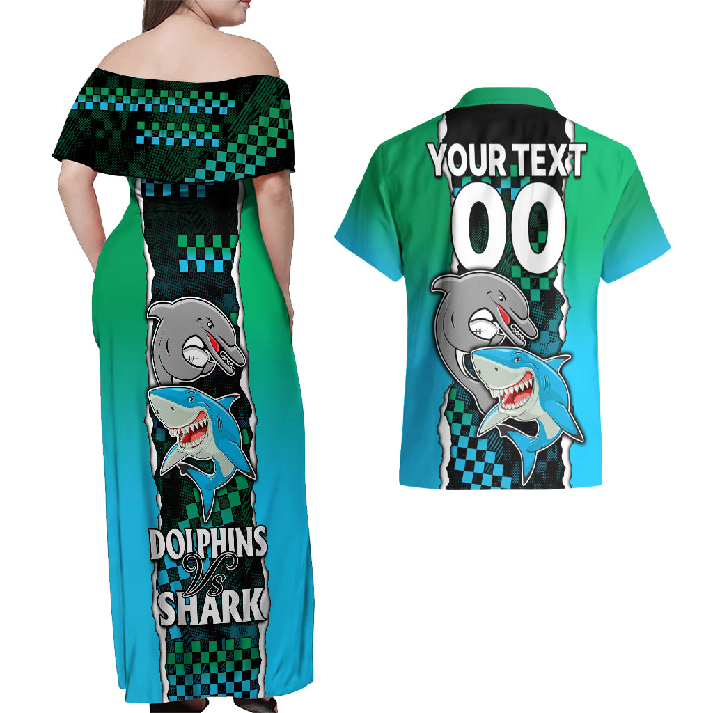 custom-nrl-combine-rabbitohs-and-shark-couples-matching-off-shoulder-maxi-dress-and-hawaiian-shirt-sporty-style