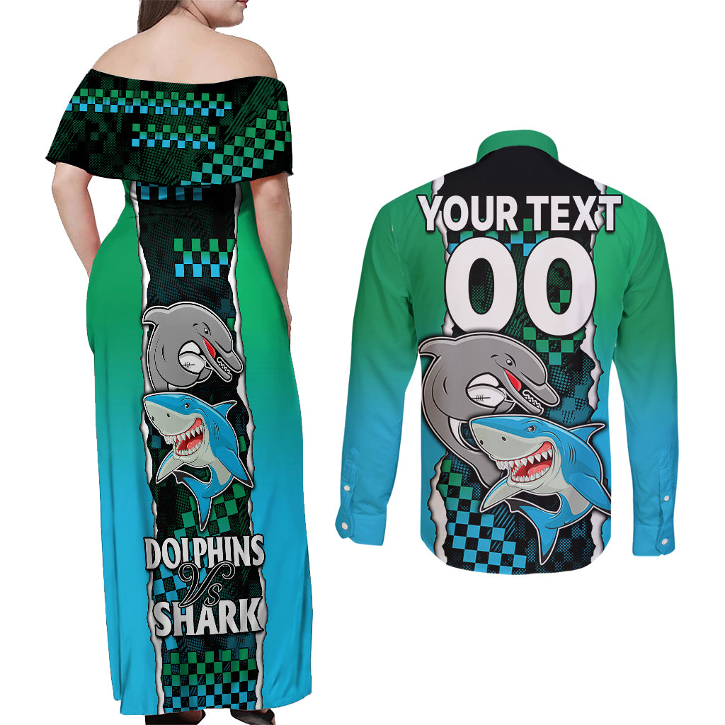 custom-nrl-combine-rabbitohs-and-shark-couples-matching-off-shoulder-maxi-dress-and-long-sleeve-button-shirts-sporty-style