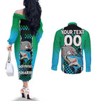custom-nrl-combine-rabbitohs-and-shark-couples-matching-off-the-shoulder-long-sleeve-dress-and-long-sleeve-button-shirts-sporty-style