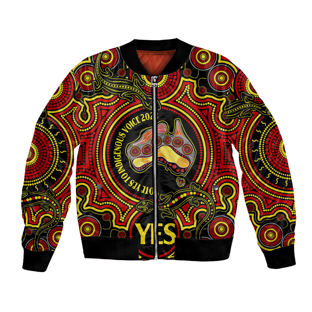 australia-vote-yes-bomber-jacket-indigenous-voice-2023-maps-to-parliament-australia