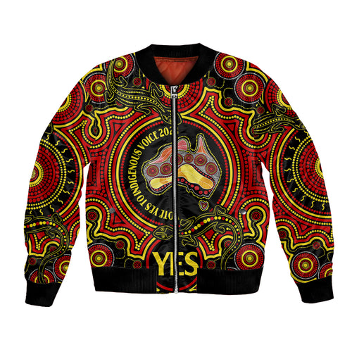australia-vote-yes-bomber-jacket-indigenous-voice-2023-maps-to-parliament-australia