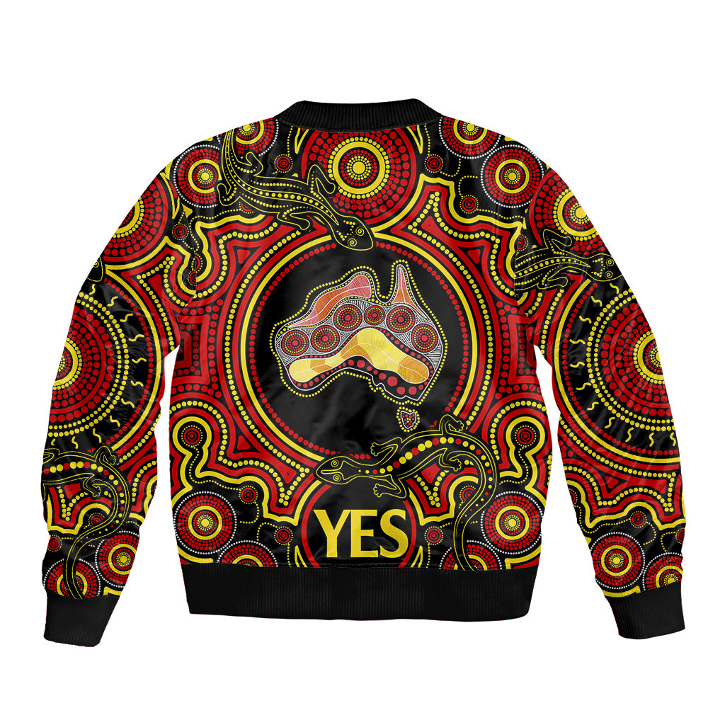 australia-vote-yes-bomber-jacket-indigenous-voice-2023-maps-to-parliament-australia