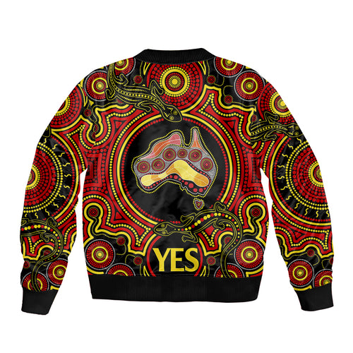 australia-vote-yes-bomber-jacket-indigenous-voice-2023-maps-to-parliament-australia