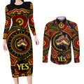australia-vote-yes-couples-matching-long-sleeve-bodycon-dress-and-long-sleeve-button-shirts-indigenous-voice-2023-maps-to-parliament-australia