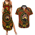 australia-vote-yes-couples-matching-summer-maxi-dress-and-hawaiian-shirt-indigenous-voice-2023-maps-to-parliament-australia