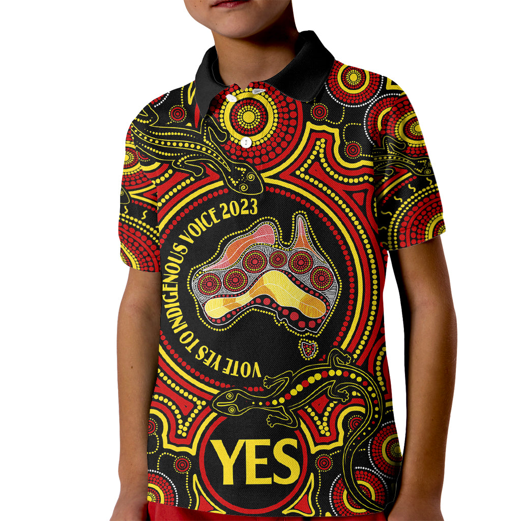australia-vote-yes-kid-polo-shirt-indigenous-voice-2023-maps-to-parliament-australia