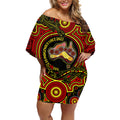 australia-vote-yes-off-shoulder-short-dress-indigenous-voice-2023-maps-to-parliament-australia