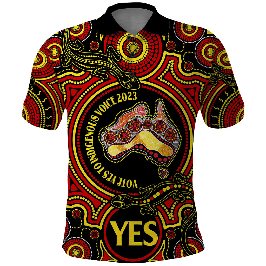 australia-vote-yes-polo-shirt-indigenous-voice-2023-maps-to-parliament-australia