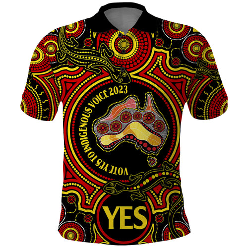 australia-vote-yes-polo-shirt-indigenous-voice-2023-maps-to-parliament-australia