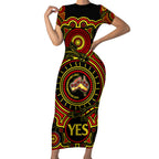 australia-vote-yes-short-sleeve-bodycon-dress-indigenous-voice-2023-maps-to-parliament-australia