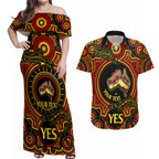 personalised-australia-vote-yes-couples-matching-off-shoulder-maxi-dress-and-hawaiian-shirt-indigenous-voice-2023-maps-to-parliament-australia