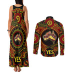 personalised-australia-vote-yes-couples-matching-tank-maxi-dress-and-long-sleeve-button-shirts-indigenous-voice-2023-maps-to-parliament-australia