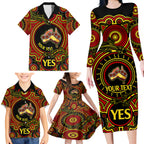 personalised-australia-vote-yes-family-matching-long-sleeve-bodycon-dress-and-hawaiian-shirt-indigenous-voice-2023-maps-to-parliament-australia
