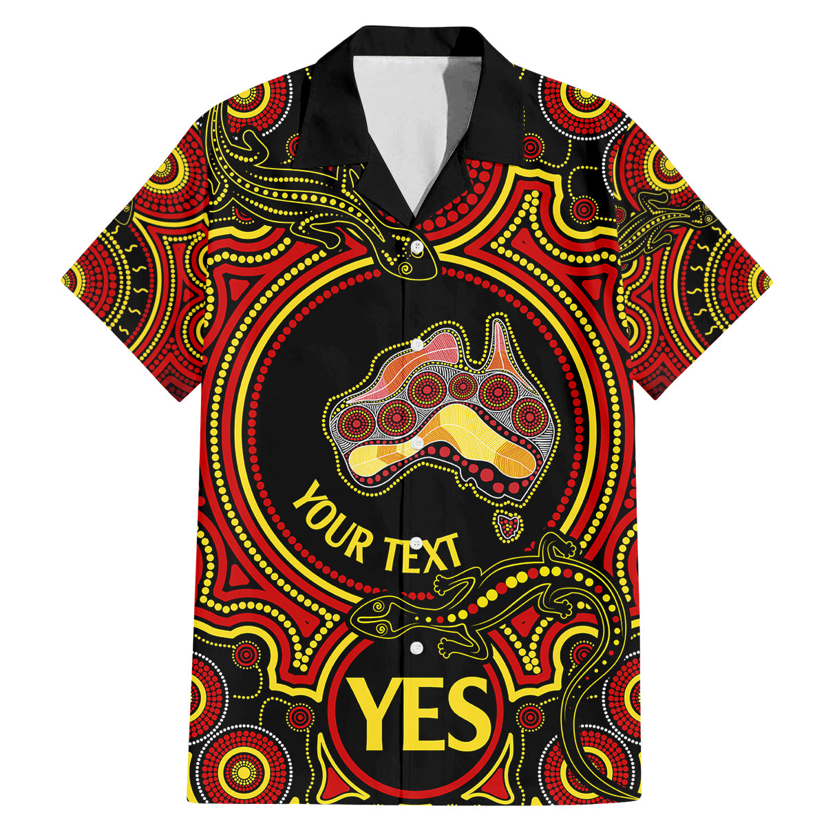 personalised-australia-vote-yes-family-matching-mermaid-dress-and-hawaiian-shirt-indigenous-voice-2023-maps-to-parliament-australia