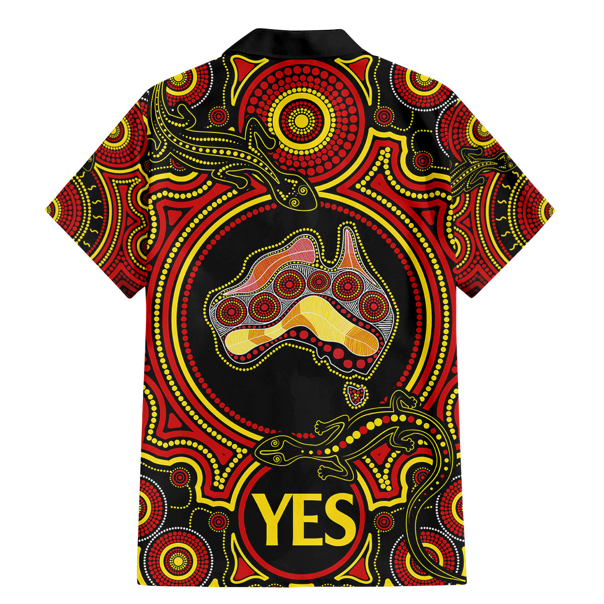 personalised-australia-vote-yes-family-matching-mermaid-dress-and-hawaiian-shirt-indigenous-voice-2023-maps-to-parliament-australia